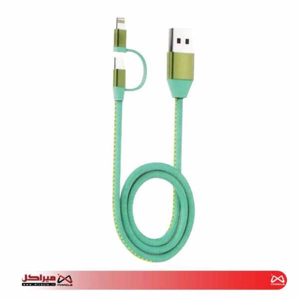 کابل تبدیل USB به microUSB/لایتنینگ تسکو مدل TC A101 طول 1 متر