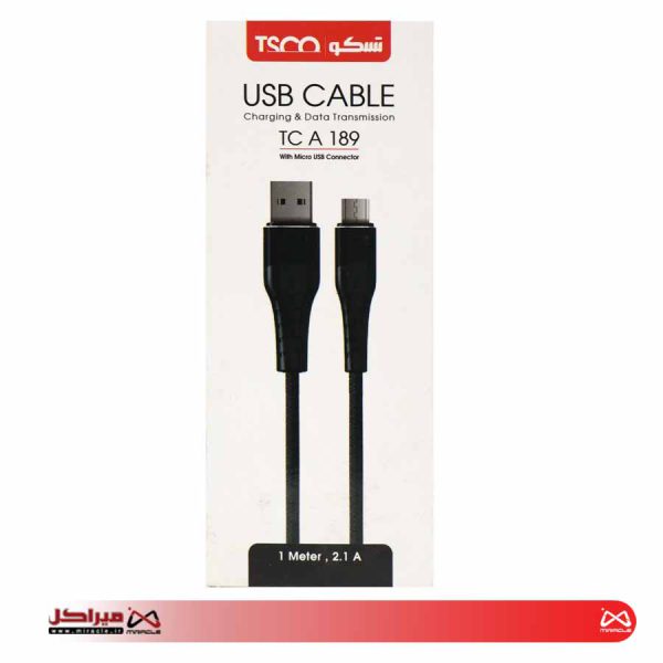 کابل تبدیل USB به microUSB تسکو مدل TCA 189 طول 1 متر - تصویر 2