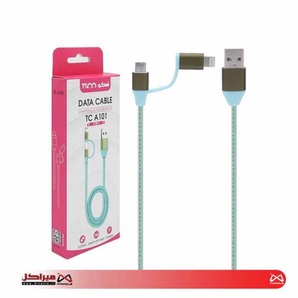 کابل تبدیل USB به microUSB/لایتنینگ تسکو مدل TC A101 طول 1 متر - تصویر 2